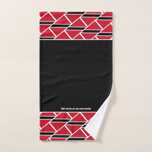 TRINIDAD FLAG Gepersonaliseerd Schrift ZWART Trini Bad Handdoek (Handdoek)