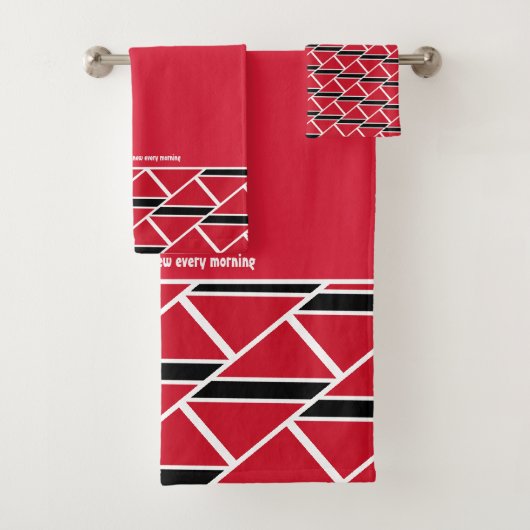 TRINIDAD FLAG Gepersonaliseerd Scripting RED Trini Bad Handdoek (Insitu)