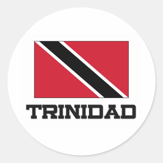 Trinidad Flag Ronde Sticker (Voorkant)