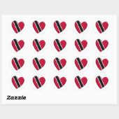 Trinidad Heart Flag Ronde Sticker (Vel)