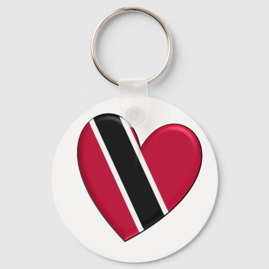 Trinidad Heart Flag Sleutelhanger (Voorkant)