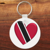 Trinidad Heart Flag Sleutelhanger (Voorkant)