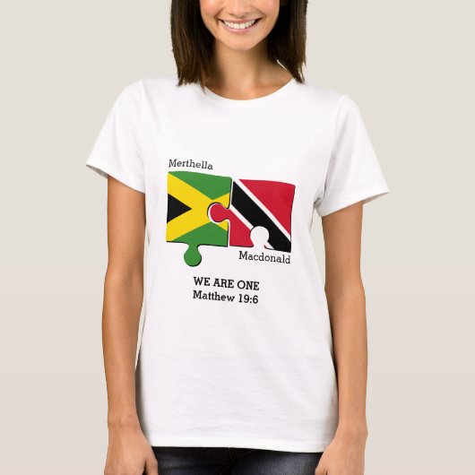  TRINIDAD JAMAICA Koppels T-shirt (Voorkant)