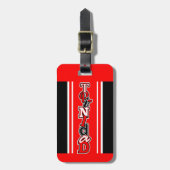 Trinidad / Monogram / Initiaal / Naam Bagagelabel (Voorkant verticaal)