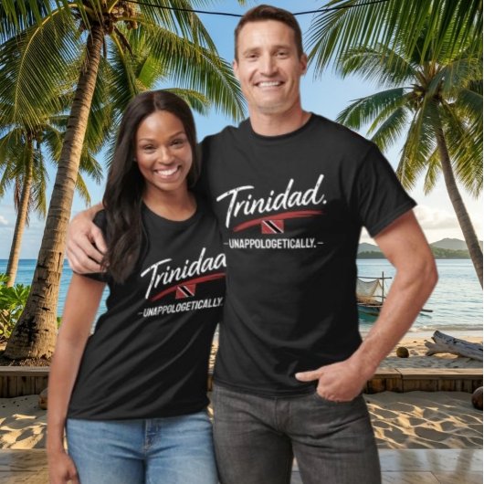 Trinidad Onverontschuldigd Pride WITTE TEKST T-shirt