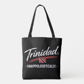 Trinidad Onverontschuldigd Pride WITTE TEKST Tote Bag (Achterkant)
