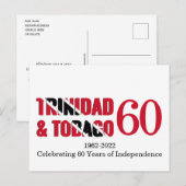 TRINIDAD TOBAGO 60th Jubileum Independence Briefkaart (Voorkant / Achterkant)