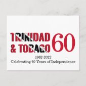 TRINIDAD TOBAGO 60th Jubileum Independence Briefkaart (Voorkant)