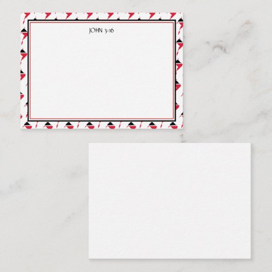 TRINIDAD TOBAGO Christelijke scripts Aangepast Notitiekaartje (Voorkant / Achterkant)