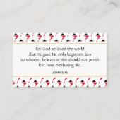 TRINIDAD TOBAGO Christelijke scripts John 3:16 Visitekaartje (Achterkant)