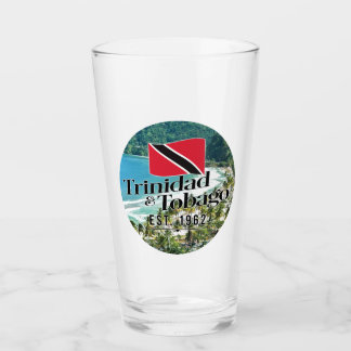 "Trinidad & Tobago Est. 1962" strand met vlag Glas