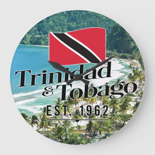 "Trinidad & Tobago Est. 1962" strand met vlag Grote Klok (Voorkant)