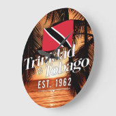 "Trinidad & Tobago Est. 1962"Zonsondergang met Vla Grote Klok (Hoek)