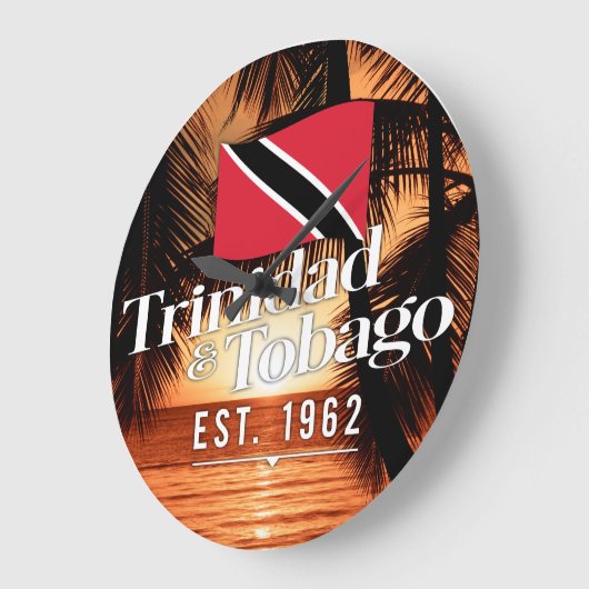 "Trinidad & Tobago Est. 1962"Zonsondergang met Vla Grote Klok (Hoek)