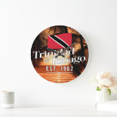 "Trinidad & Tobago Est. 1962"Zonsondergang met Vla Grote Klok (Huis)