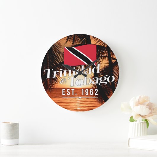 "Trinidad & Tobago Est. 1962"Zonsondergang met Vla Grote Klok (Huis)