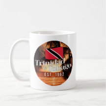 "Trinidad & Tobago Est. 1962"Zonsondergang met Vla