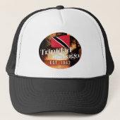 "Trinidad & Tobago Est. 1962"Zonsondergang met Vla Trucker Pet (Voorkant)