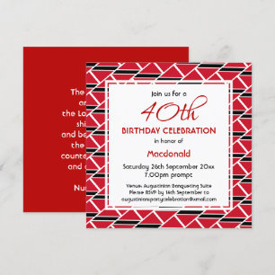 TRINIDAD TOBAGO FLAG Custom Birthday Celebration Kaart