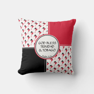 TRINIDAD TOBAGO Flag Custom Patriotic GOD BLESS Kussen
