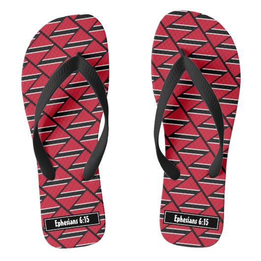 TRINIDAD TOBAGO FLAG Custom Scripting Carnival Teenslippers (Voetbed)