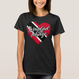 Trinidad Tobago Flag Heart Pride Tobagonian Trini T-shirt