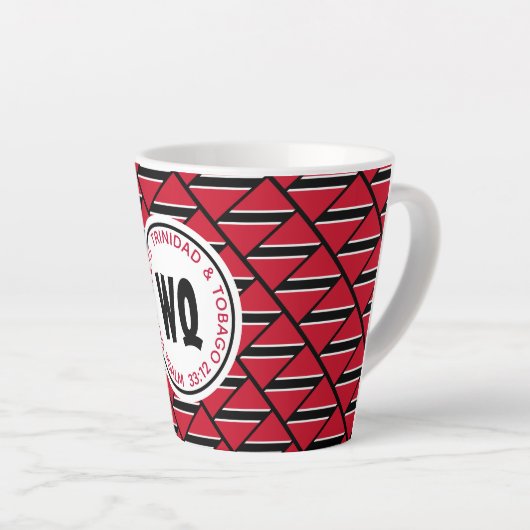 TRINIDAD TOBAGO FLAG LATTE MOK (Rechterhoek)