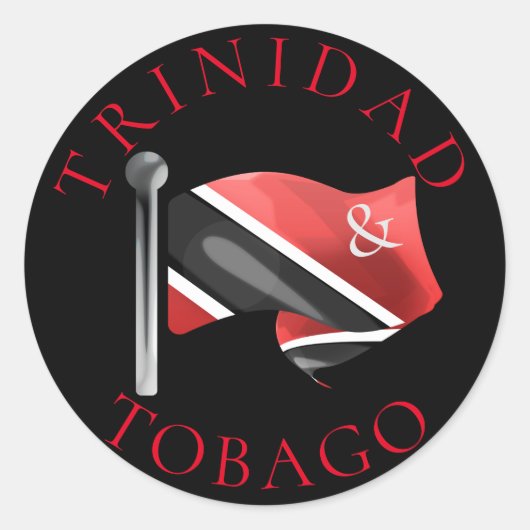 Trinidad & Tobago Flag Sticker (Voorkant)