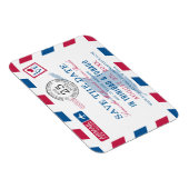 TRINIDAD TOBAGO Luchtpost Bruiloft Save the Date Magneet (Rechterzijde)