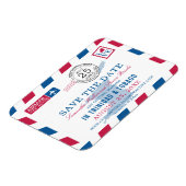 TRINIDAD TOBAGO Luchtpost Bruiloft Save the Date Magneet (Linkerzijde)