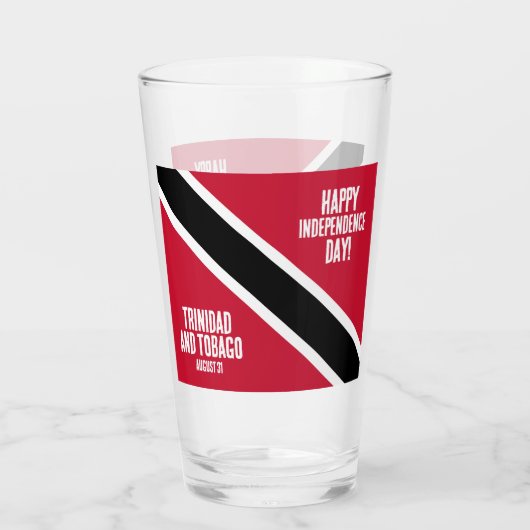 Trinidad & Tobago Onafhankelijkheidsdag Nationale  Glas (Achterkant)