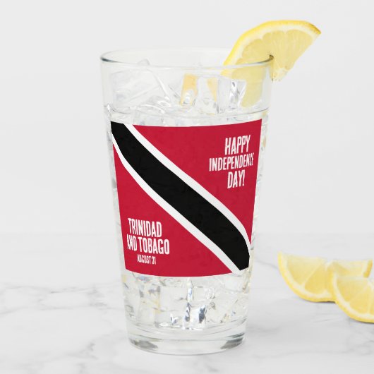 Trinidad & Tobago Onafhankelijkheidsdag Nationale  Glas (Achterkant ijs)