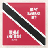 Trinidad & Tobago Onafhankelijkheidsdag Nationale  Glazen Onderzetter (Voorkant)