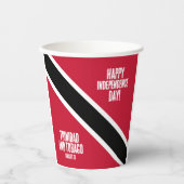 Trinidad & Tobago Onafhankelijkheidsdag Nationale Papieren Bekers (Voorkant)