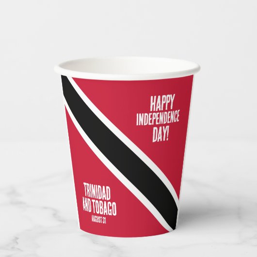 Trinidad & Tobago Onafhankelijkheidsdag Nationale Papieren Bekers (Voorkant)