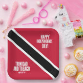 Trinidad & Tobago Onafhankelijkheidsdag Nationale Papieren Bordje (Feest)