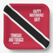 Trinidad & Tobago Onafhankelijkheidsdag Nationale Papieren Bordje (Voorkant)