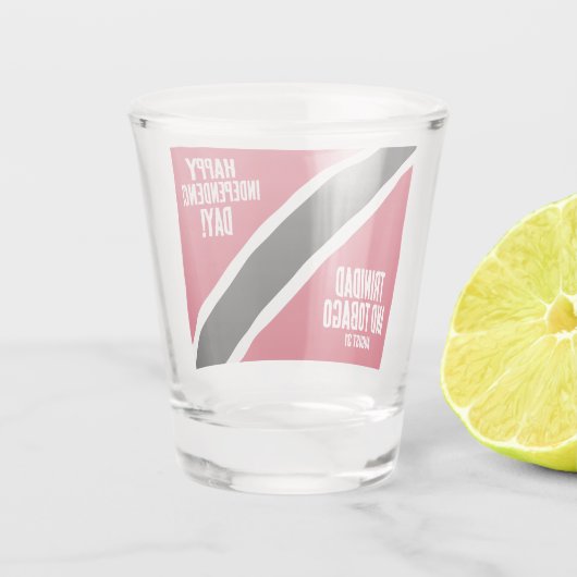Trinidad & Tobago Onafhankelijkheidsdag Nationale  Shot Glas (Achterkant)