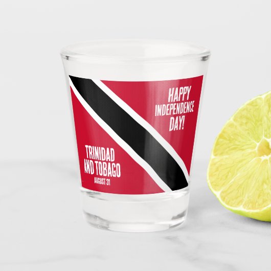 Trinidad & Tobago Onafhankelijkheidsdag Nationale Shot Glas (Voorkant)