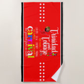 Trinidad & Tobago Onze cultuur Onze trots op RED Strandlaken (Voorkant)