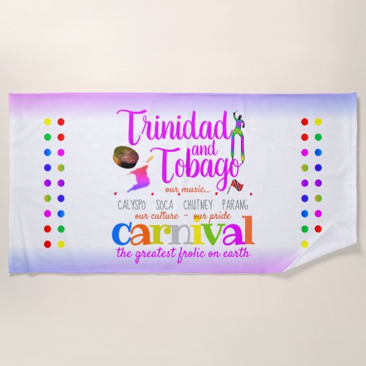 Trinidad & Tobago - Onze cultuur Onze trots (WHITE Strandlaken (Voorkant)