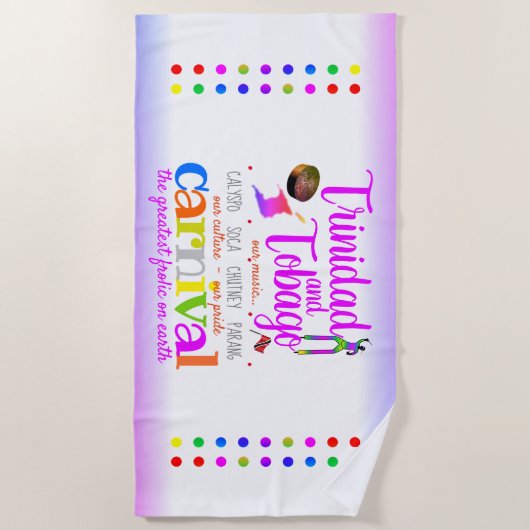 Trinidad & Tobago - Onze cultuur Onze trots (WHITE Strandlaken (Voorkant)