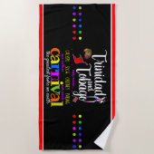 Trinidad & Tobago - Onze cultuur Onze trots (ZWART Strandlaken (Voorkant)