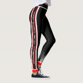 Trinidad & Tobago op (Rood Wit Zwart) Leggings (Rechts)