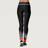 Trinidad & Tobago op (Rood Wit Zwart) Leggings (Achterkant)