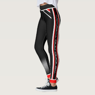 Trinidad & Tobago op (Rood Wit Zwart) Leggings