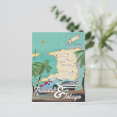 Trinidad & Tobago-reisposter Briefkaart (Staand voorkant)