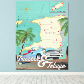Trinidad & Tobago-reisposter Canvas Afdruk (Insitu (Houten vloer))