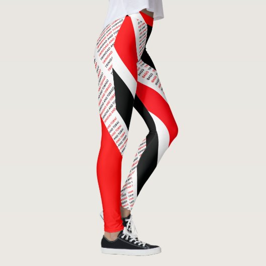 TRINIDAD & TOBAGO ROOD WIT & ZWART T&T PATRIOT LEGGINGS (Rechts)