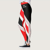 TRINIDAD & TOBAGO ROOD WIT & ZWART T&T PATRIOT LEGGINGS (Links)